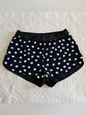 Outdoor Voices Black White Polka Dot Lightspeed Run Shorts Size M